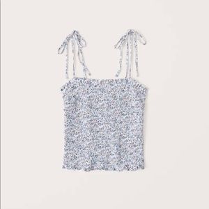 Abercrombie Tie Strap Smocked Cami Medium